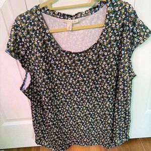 Emaline Blue Green Top  Size 2X